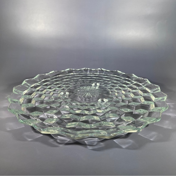 Vintage Fostoria American Pattern Footed Cake Plate Wedding Anniversary BDay - Picture 1 of 10